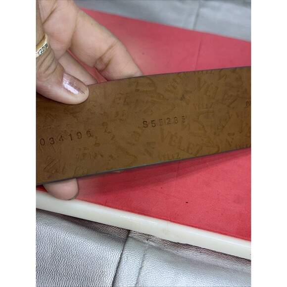 (H) Velez women's brown bohemian leather hippie belt, size S. - Picture 11 of 16